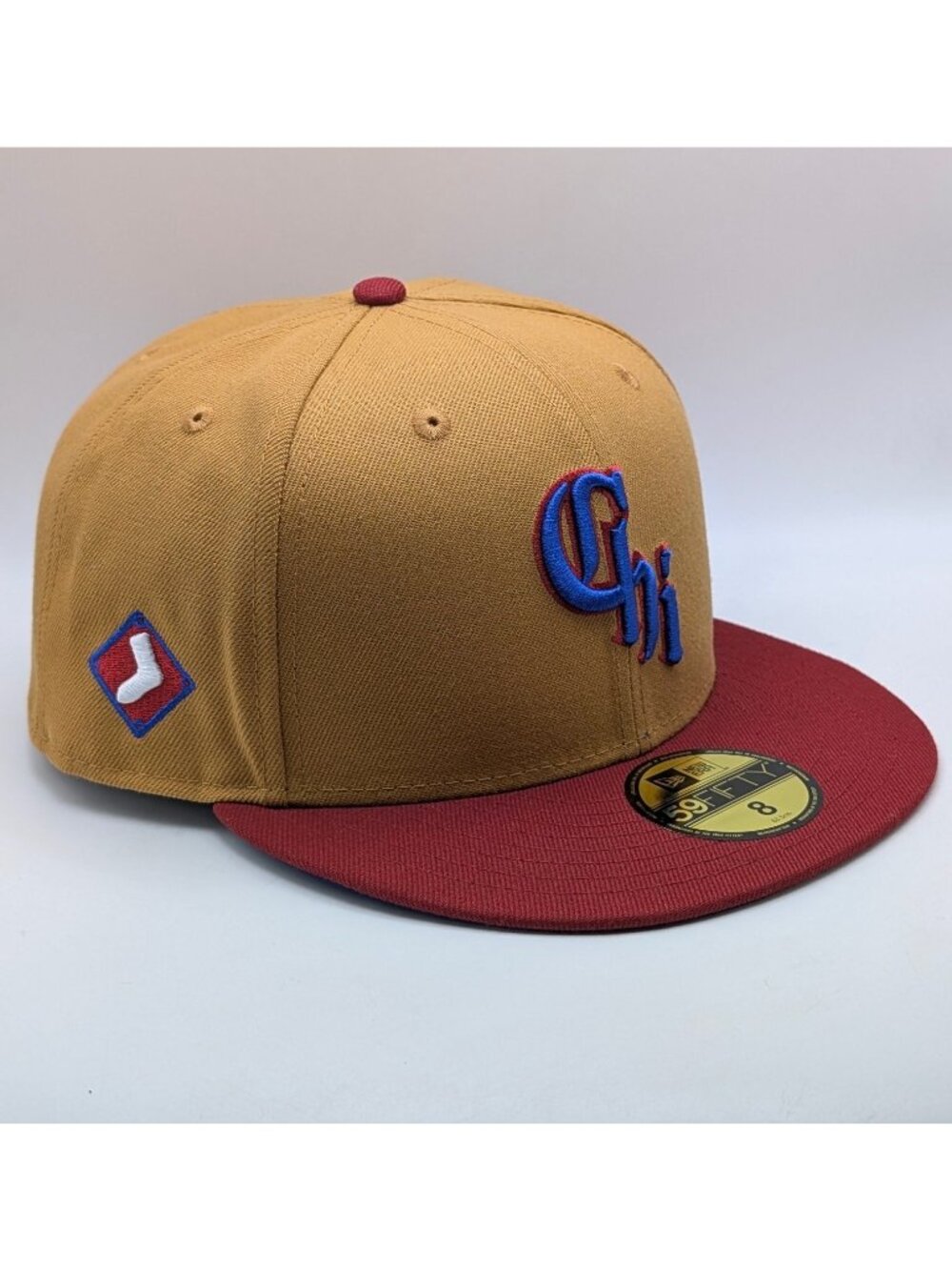 Chicago White Sox New Era Chi City Connect 59Fifty Fitted Hat Size 8 Brown MLB